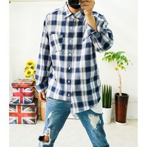 남자하객룩 빅사이즈셔츠 오버핏 패턴 고방체크 셔츠 간절기 블랙체크남방