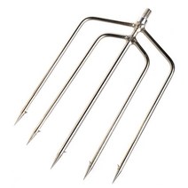 작살총 스테인레스 스틸 5 갈래 작살 물고기 스피어 포크 낚시 아이스 브레이커 드릴, 큰 둥근 머리