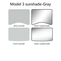 테슬라 모델 3 차양 모드 Y 지붕 그늘 태양 보호 액세서리 선 루프 윈드 실드 스카이 라이트, [02] Model 3 gray