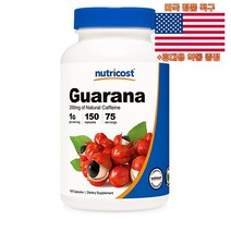 Nutricost 구아라나 내추럴 카페인 150정 베지캡슐 뉴트리코스트 Guarana 미국 직구 사은품 추가증정