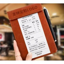 고급 빌지 꽂이 10개 오더렉 영수증 계산서 주문서 패드 홀더 받침 식당용 메모, A6 블랙/PU 10개/펜 인서트