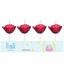 리아리 통통 파티초 생일 케이크초, 1세트, 장미 파티초