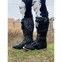 오토바이 신발 바이크 부츠 라이딩 스니커즈, 260, 청적색 금속 헤드[액티브 샤프트]