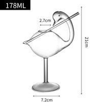 백조 칵테일 잔 새 신기한 특이한 물병, 선학컵 178ml, 1개