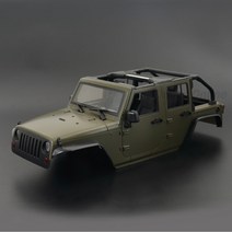 Hardbody 313mm 휠베이스 랭글러 루비콘 컨버터블 바디 쉘 키트 110 rc 크롤러 자동차 축 scx10 90046 trx4 redcat gen8, 올리브 그린, 올리브 그린