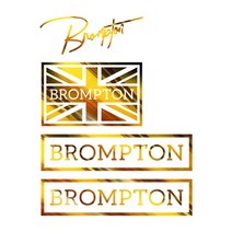 브롬톤 스티커 데칼 로고 포인트 BROMTON, 밝은 금색