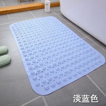 1Pcs 자기 프라이밍 실리콘 욕실 매트 PVC 직사각형 목욕 유물 발 마사지 쿠션 단독 비 슬립 샤워 룸 마사지 패드, 04 Light Blue_03 46x77cm