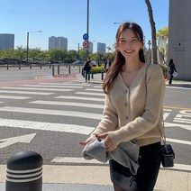 악녀일기 라쿤 메리노 울 니트 가디건