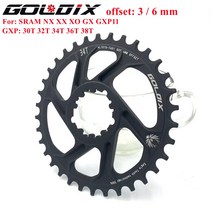 GXP 자전거 MTB 산악 Sram 11/12S NX XX XO GX GXP11 단일 디스크 트레이 용 30T/32T/34T/36T/38T 크라운 체인 링, offset 3mm 30T