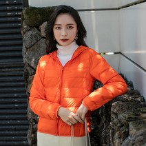COMIRST 여성용 경량 패딩 덕다운 오리털 자켓 빅 사이즈 5XL