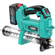 구리스 주입기 그리스펌프 고압 구리스펌프 그리스건 에어구리스 그리스주입기 구리스건, [4.0 10셀 배터리] 기름 흡입판 포함 패키지