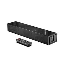 LARKSOUND Small Sound Bar for TV PC Gaming Surround Sound System Mini TV Speaker Soundbar with B, Glossy_16 inch