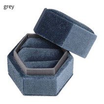악세사리 보관함 튼튼한 웨딩 팔각형 사각형육각형 모양 분리형 뚜껑 벨벳 더블 링 링