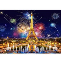 대진 보석십자수 40X80 50X40 사이즈 대형 금전운 보석 십자수, new, 38 불꽃놀이 에펠탑 40x50