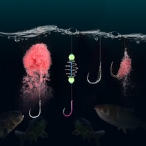스프링 낚시바늘 숭어 장어 뱅어돔 카고 채비 민물 바다, 03. 야광스프링 대형(10개), 1개