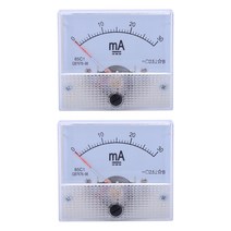 2X DC 0-30MA 아날로그 전류 패널 미터 전류계 85C1 30MA 흰색 CNIM Hot, 한개옵션0, 한개옵션0