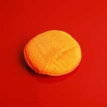 포켓 왁싱 어플리케이터 세차 광택 왁스 스펀지 패드 1개, 오렌지