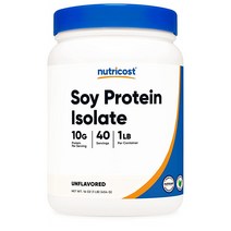 뉴트리코스트 Soy Protein 소이 프로테인 분말 파우더 1LBS 454g, 1개