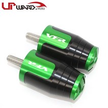 바이크 오토바이 핸들 바 그립 엔드 캡 끝 플러그 혼다 VFR 400 750 800 Fi/W1 VTEC 1200F Crosstourer, 05 Green