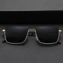 DFMEI 올인원 스퀘어 메탈 비즈니스 편광 선글라스