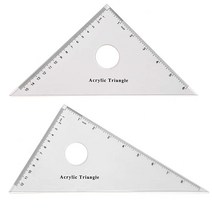 Coopay 대형 삼각형 자 세트 스퀘어 30/60와 45/90도 원형 할로우, 01 Circular Hollow