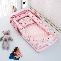 신생아와 걸음마를 배우는 어린이를 위한 침대 아기 침대 85x45cm 휴대용 아기 침대 휴대용 접이식 아기 침대 신생아 여행 침대, 7