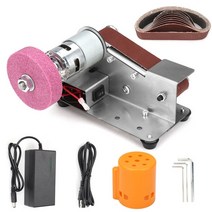 벨트샌더 110V220V 그라인더 샌딩기 다기능 데스크탑 수직 소형 미니 전기 벨트 기계, 3.Set C