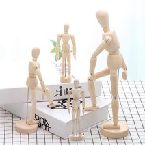 데생 미술 원목구체관절 나무목각인형 인체 모형 관절 스케치 드로잉, 중