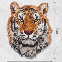 옷에붙이는스티커 와펜 평온호랑이 대형