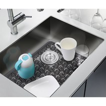 쿠지나인 씽크대 보호 실리콘 매트 기스 흠집 소음방지, 싱크볼 보호매트