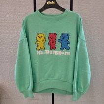 신디키즈(강북점) 스커트나 오버롤과 코디하면 예쁘게 어울리는 맨투맨~~ 달꼼 달꼼 부클 맨투맨 CIMA21W03