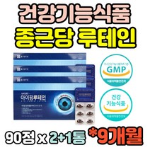 식약청 9개월 마리골드 빌베리 루테인 LUTEIN bilberry 결명자 녹차 루태인 90캡슐 건강식품