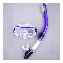 QFI895363더모 이지브레스 성인 전문가용 스노클링 세트 퍼플 물안경