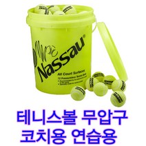 낫소스포츠 낫소테니스통볼 무압구 테니스레슨용 연습용 72개1통, 본품선택