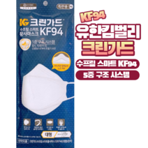 유한킴벌리 크린가드 수프림스마트 황사마스크 KF94 대형, 1장