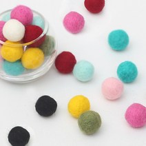 30mm양모볼(3개) / 양모 펠트 악세사리 크리스마스 리스 만들기 재료 고양이 장난감, 100프로 양모 민트