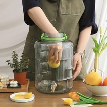 유리 수도꼭지 효소병 과실주병 담금주병 5L-15L, 디스펜서 효소병 10L, 1개