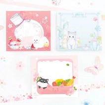 [천삼백케이] [마넷] 마넷 리뉴얼 메모지 ver.5, 13.벚꽃 고양이2(넝쿨), 옵션선택