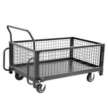 바스켓 카트 사륜 구루마 철대차 망카 화물 택배 운반, 상세 페이지 참고, 8인치 적재 용량 500kg