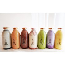 생딸기우유 선물세트 (골라담기), 4병, 500ml, 생딸기, 흑임자, 블루베리, 쑥
