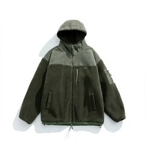 ANYOU 유니섹스 덤블 플리스 자켓