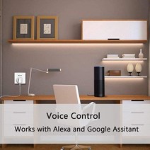 Amysen 스마트 플러그 알렉사 에코 구글 홈과 함께 작동하는 Wi-Fi 허브 필요 없음 ETL 및 FCC 인증 타이머 그룹 컨트롤러 2.4G 전용 4팩 127153