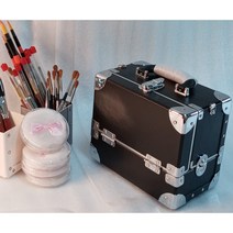 속눈썹정리박스 재료정리보관함 네일도구세트 연장 펌 글루 자격증 젤 리무버 볼룸 영양제, 블랙ga109-1