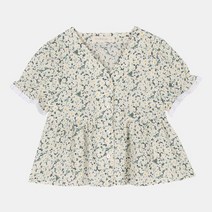 일로딜로 NC광명점 아동130부터초등주니어160까지#22여름신상#숏 플라워 블라우스#IDBL2246R#
