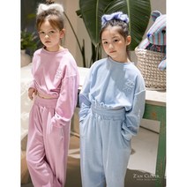 지안클로버 벨로아크롭셋업(with MOM) 3-19호(19호맘)_ 유아 아동 키즈 주니어 맘 여아 상하세트 삼남매mall 22겨울1차