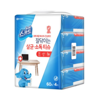 스카트 잘닦이는 살균 소독 티슈 60p, 16개