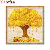 돈나무액자 금전수 황금 돈나무 다이아몬드 그림 돈 나무 전체 다이아몬드 자수 판매 5d diy 크로스 스티치 키트 다이아몬드 모자이크 그림 홈 장식 선물, 라운드 30x30cm
