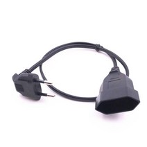 캠핑 멀티탭 릴선 UPS PDU 0.3M/0.6M 용 EU 전원 어댑터 코드 90 도 각도 유럽 라운드 2 핀 수-암 플러그, 01 white, 01 0.3M