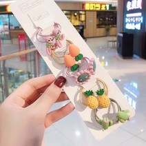 대박상점 유아용/여아용 캐릭터 방울머리끈 2P 5종 세트