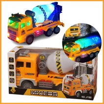복돼지마켓 LED 멜로디 자동차 장난감 레미콘, 덤프트럭